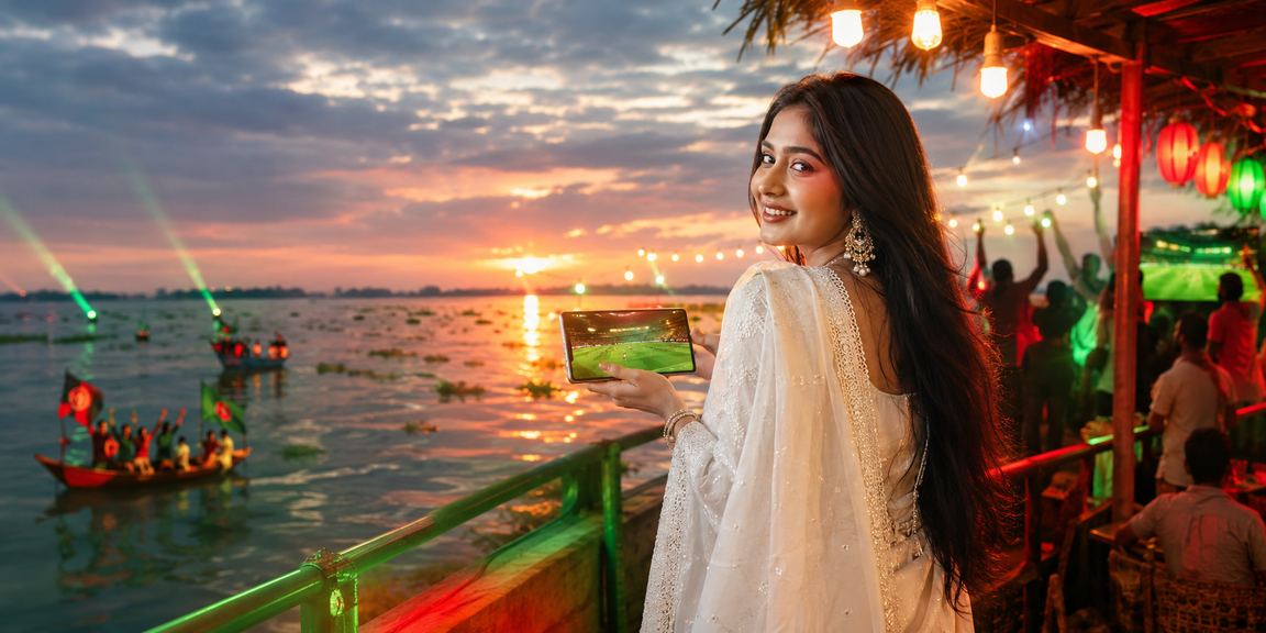 বাংলাদেশ স্পোর্টস বেটিং লাল সবুজ ঐতিহ্যবাহী পোশাকে
